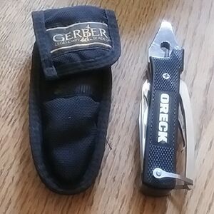 Gerber Black and Silver Multi-Tool with Sheath